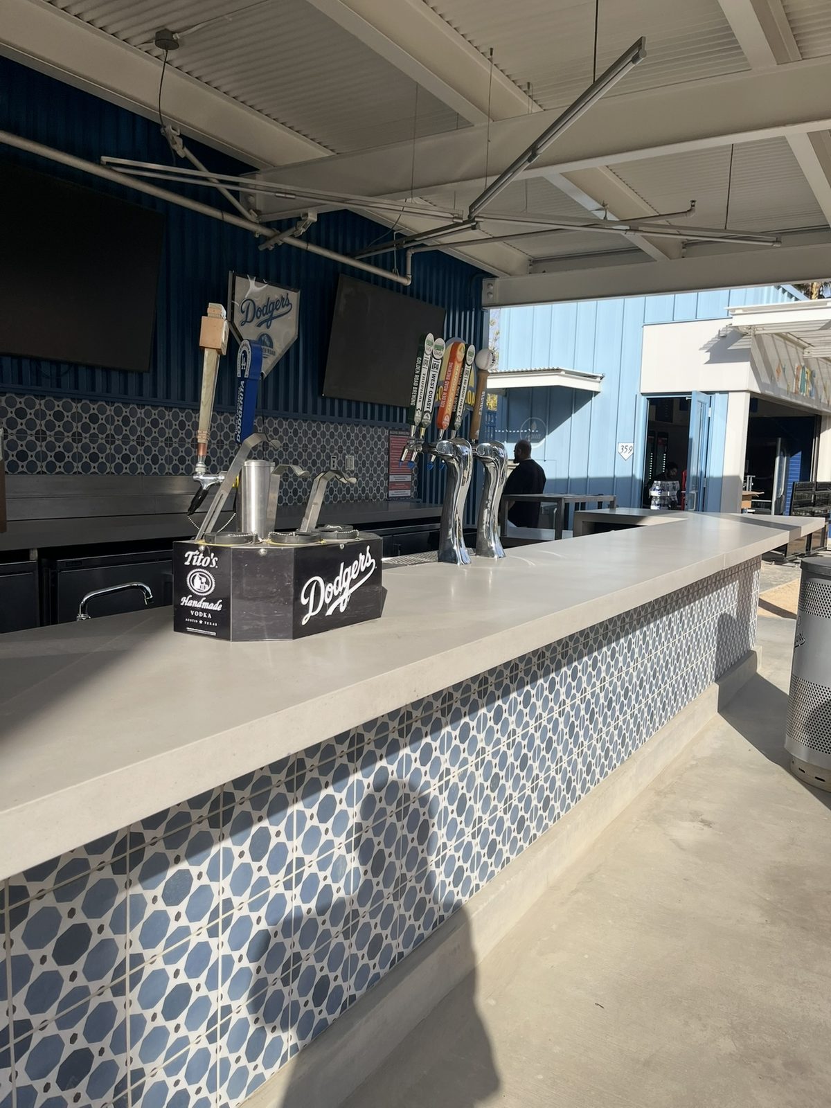 Spotless concession bar and service counter